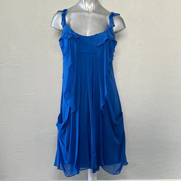 NWT Blue Silk Dress BCBCMaxAzria - Picture 1 of 8